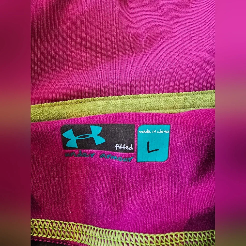 Under Armour Women's •Size Large• Fitted Long Sleeve Snap Neck Athletic Top - Picture 14 of 14